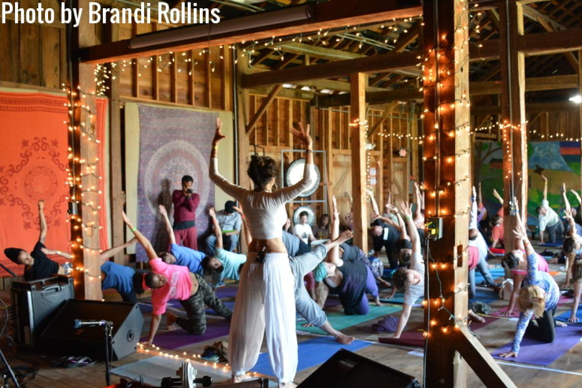 Marsh Yoga in Barn